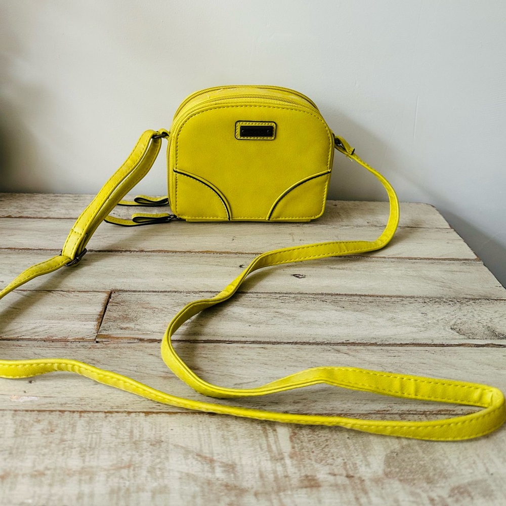 Nicole Miller Yellow Mini Crossbody Bag